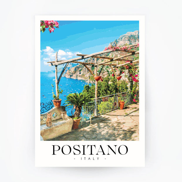 POSITANO Amalfi Coast - Italy Travel Poster