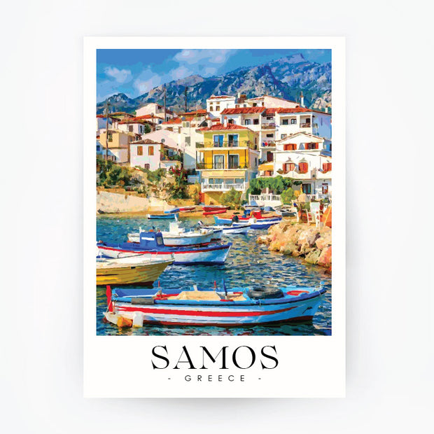 SAMOS 2 Aegean Sea - Greece Travel Poster
