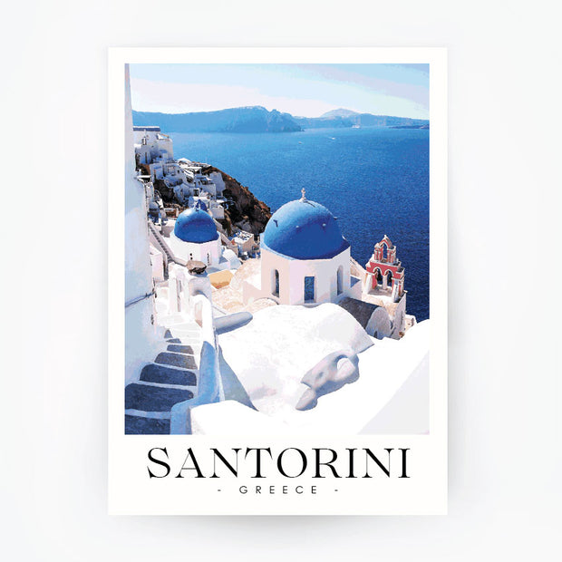 SANTORINI 2 Aegean Sea - Greece Travel Poster