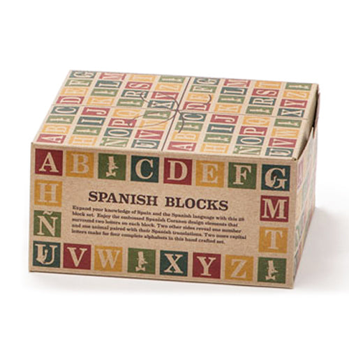 Uncle Goose Spanish Letter Blocks - Box of 28