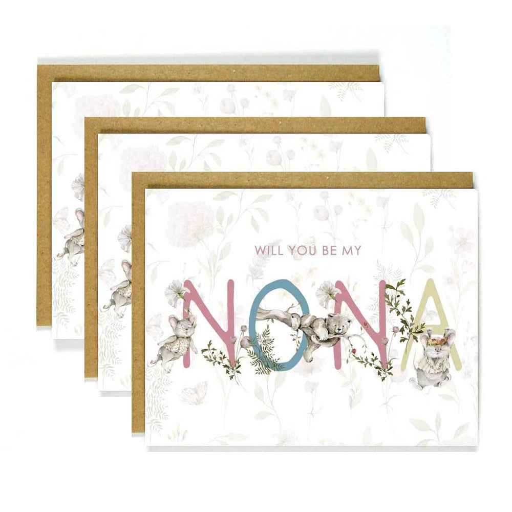 Greek Greeting Card Will You Be My Nona? 2 BULK