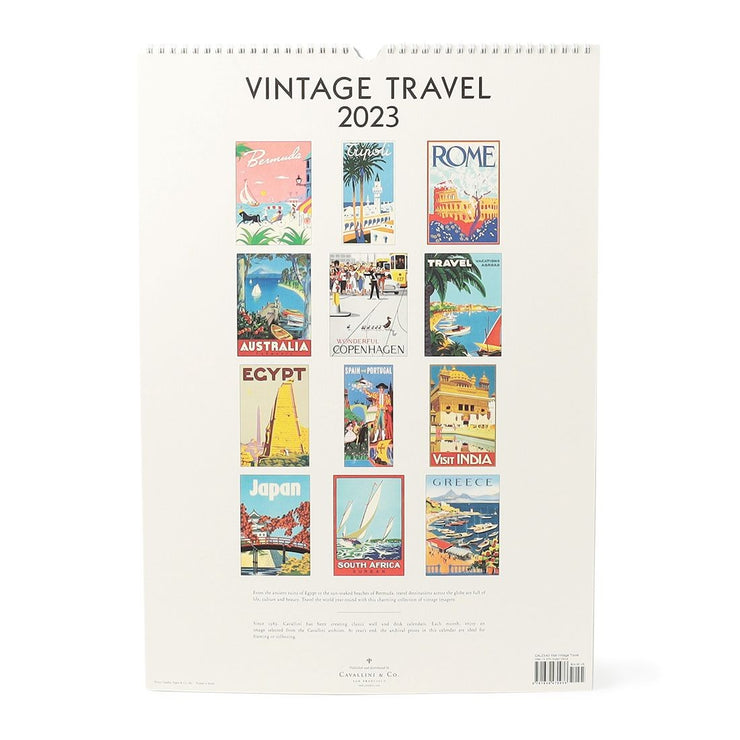 Cavallini & Co. Wall Calendar 2023 - Vintage Travel