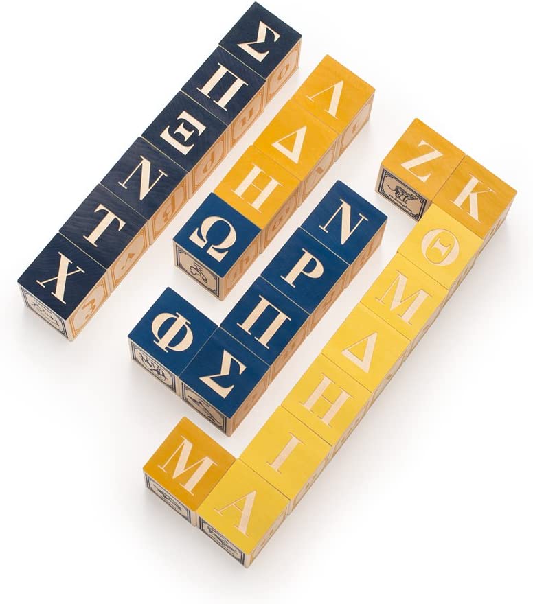 Uncle Goose GREEK ABC Letter Blocks - Box of 24