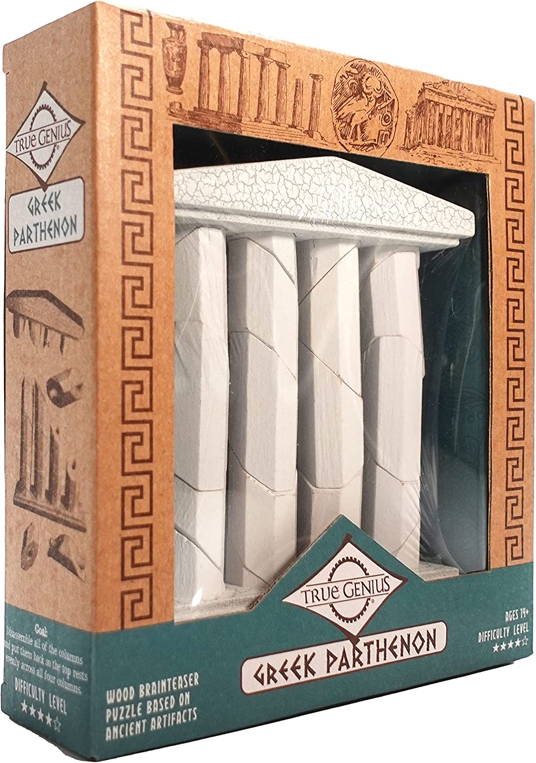 True Genius Greek Parthenon Brainteaser Puzzle