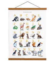 Animal Alphabet Chart English A2 Wooden Hanger