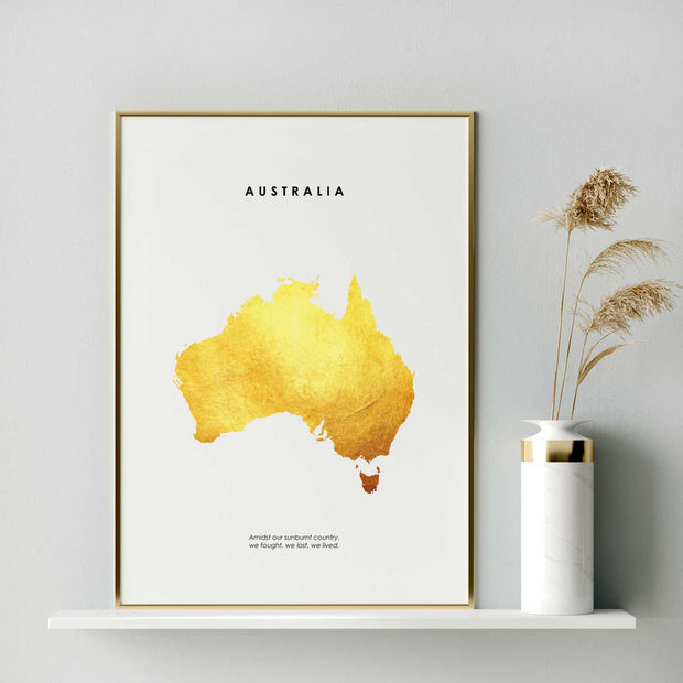 Map AUSTRALIA Art Print - Bushfire Appeal
