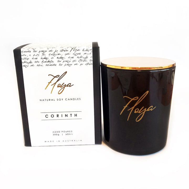 Floya 'CORINTH' Pure Soy Candle Black