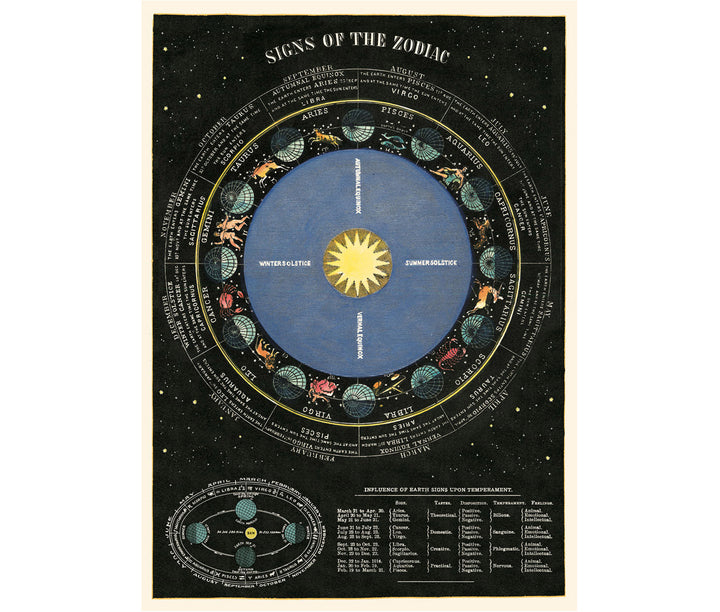 Cavallini & Co. Poster - Zodiac Chart Vintage Wall Print