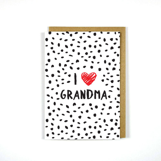 Greeting Card Mother's Day I Heart Grandma