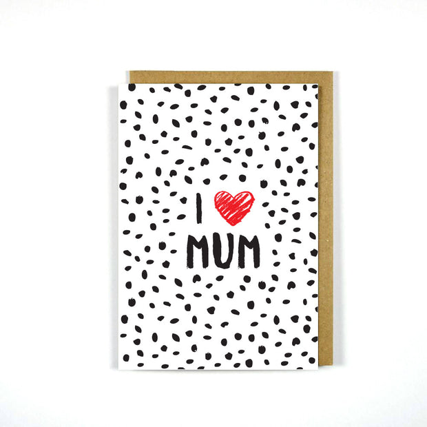 Greeting Card Mother's Day I Heart Mum