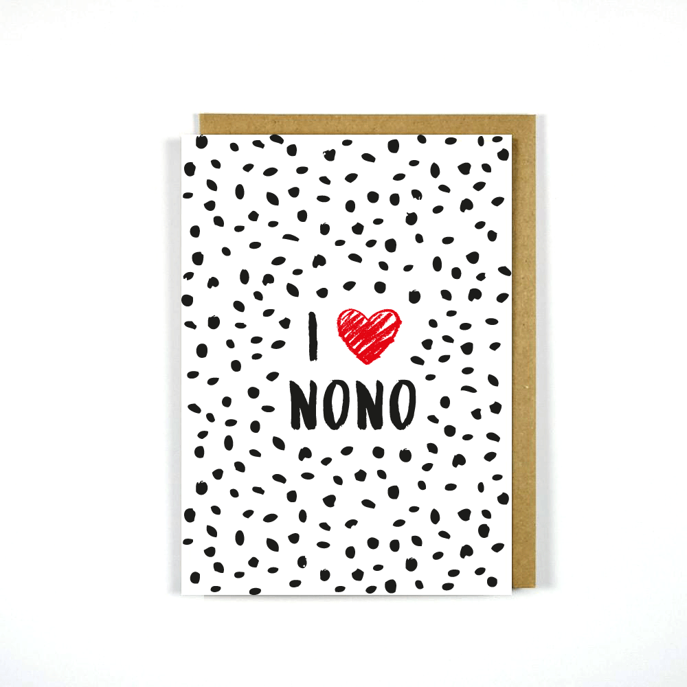 Greek Greeting Card I Love Nono (Νονό)