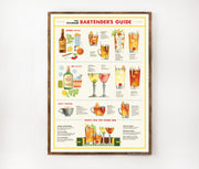 Cavallini & Co. Poster - Bartender's Chart Vintage Wall Print Lifestyle