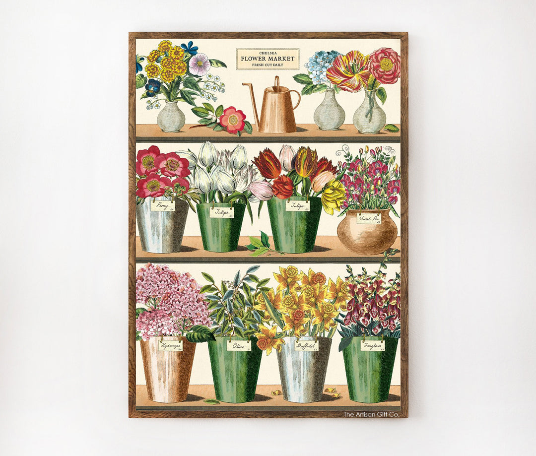 Cavallini & Co. Poster - Flower Market Vintage Wall Print