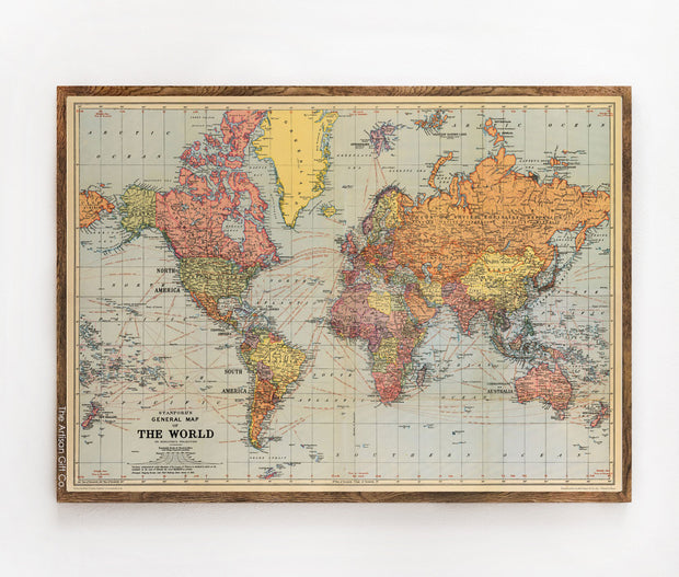 Cavallini & Co. Poster - World Map Vintage Wall Print