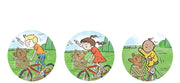 Storybook Cushion Personalised - Bicycle Child Options