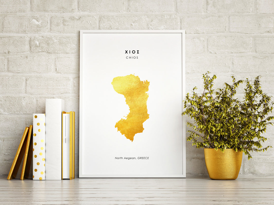 Map CHIOS Art Foil Print