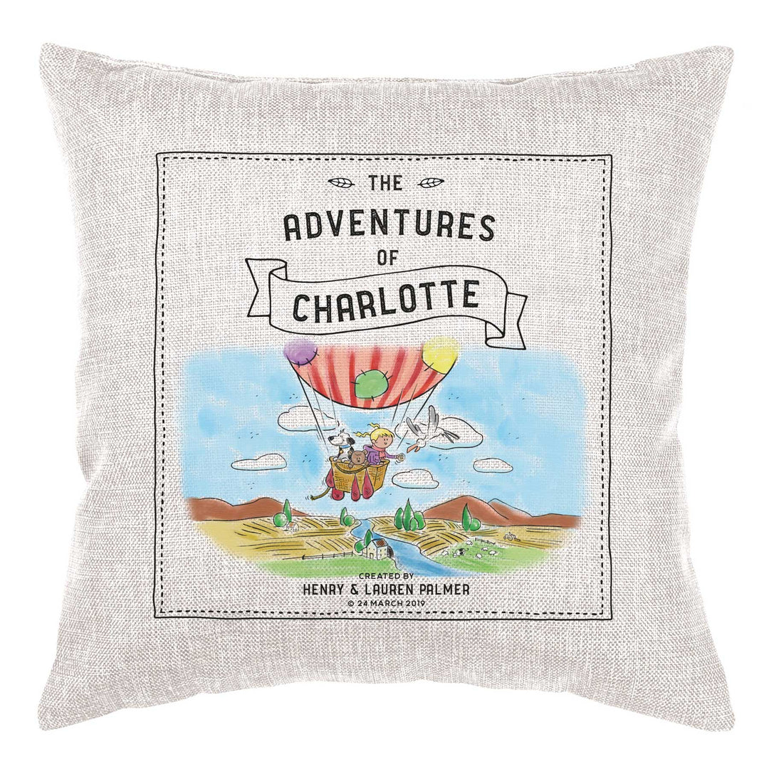 Storybook Cushion Personalised - Hot Air Balloon