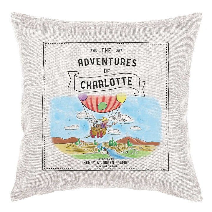 Storybook Cushion Personalised - Hot Air Balloon