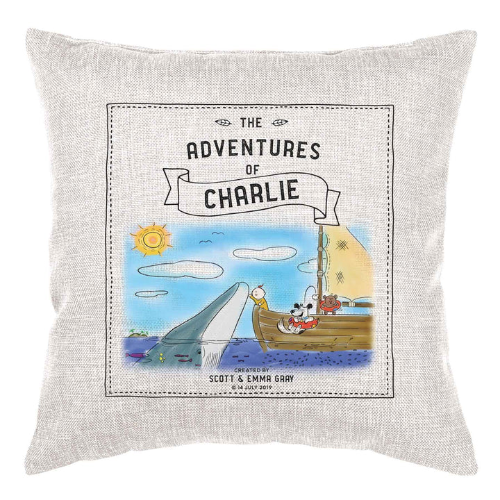 Storybook Cushion Personalised - Whale of a Time