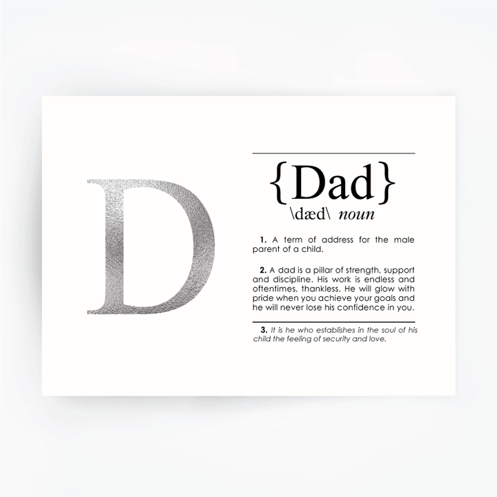 DAD Definition Art Print Silver