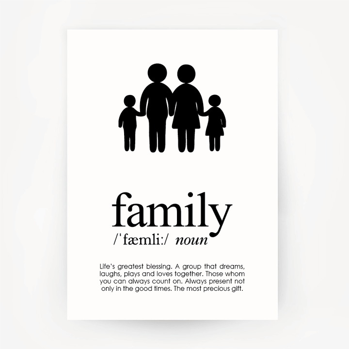 Family Keepsake Black Print