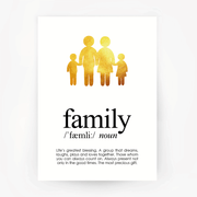 Family Keepsake Goil Foil Print