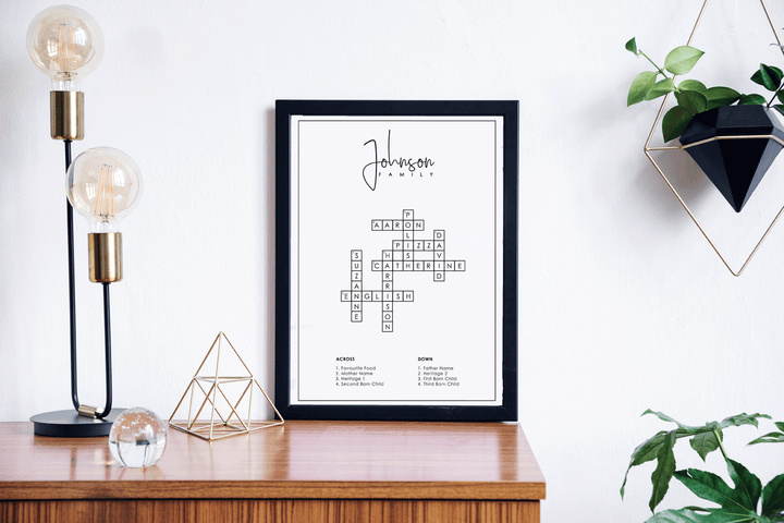 FAMILY Name Crossword Print A3