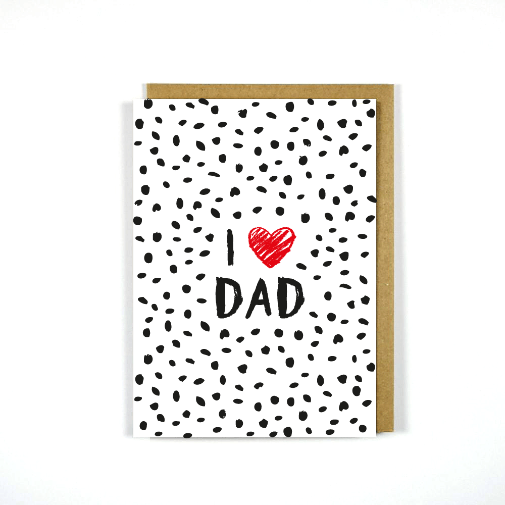 Greeting Card Father's Day I Heart Dad