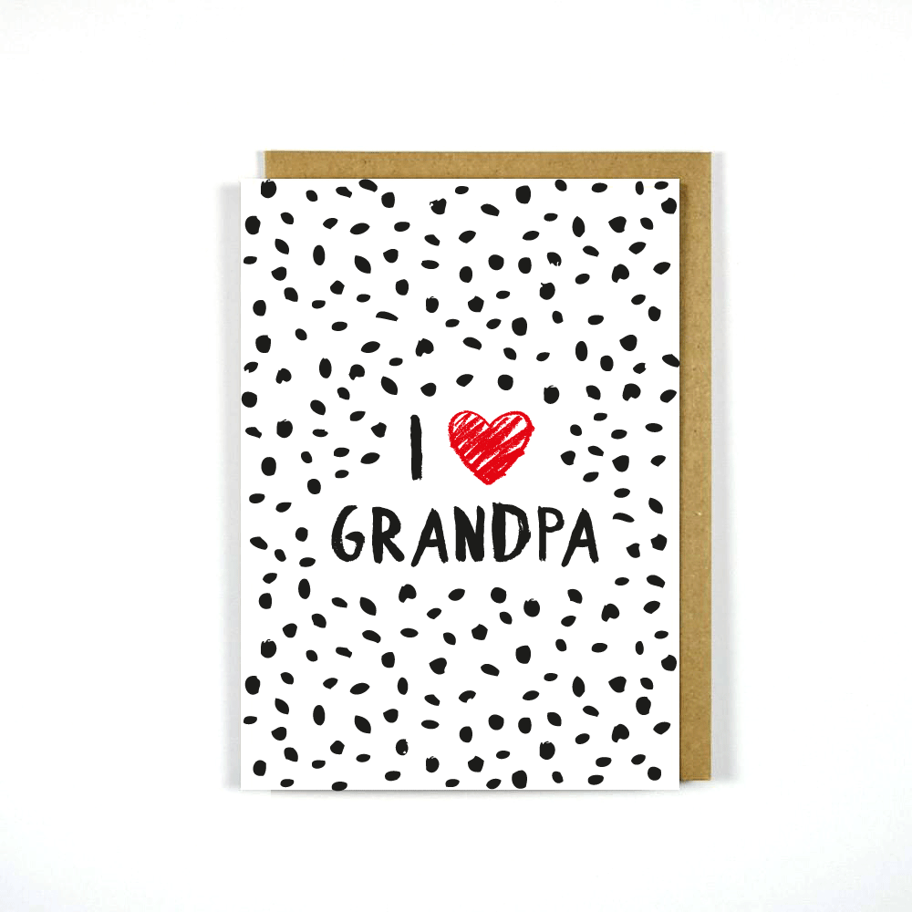 Greeting Card Father's Day I Heart Grandpa