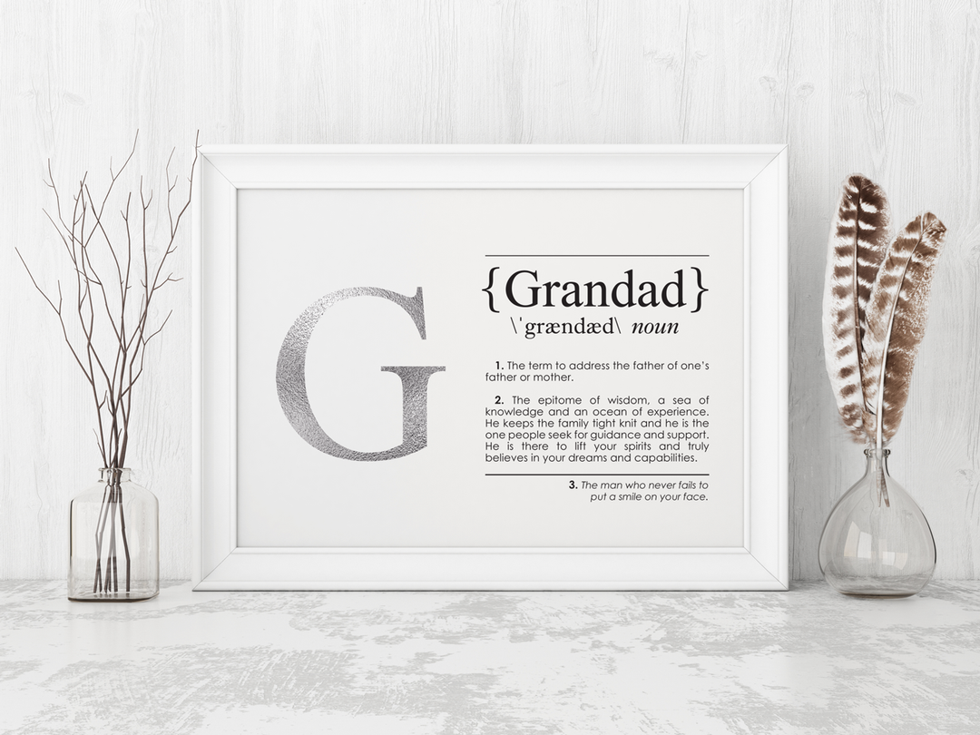 GRANDAD Definition Art Print