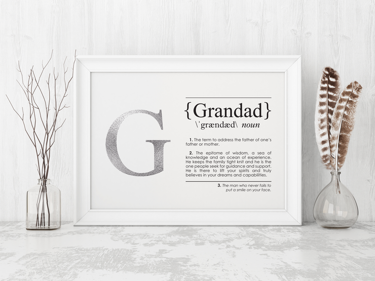 GRANDAD Definition Art Print