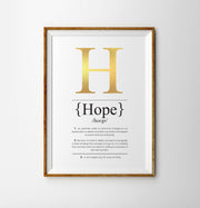 Hope Definition Print Lifestyle