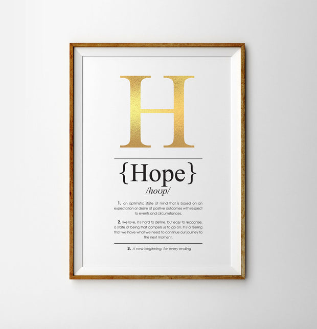Hope Definition Print Lifestyle
