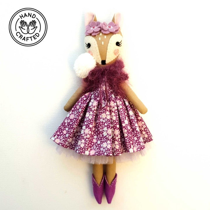 Heirloom Hand Made Fabric Doll Fawn Lily