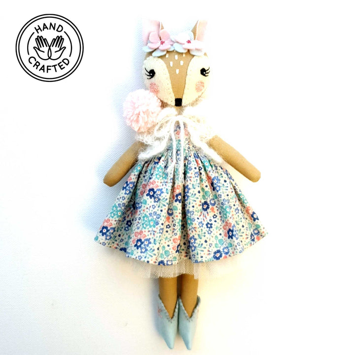 Heirloom Hand Made Fabric Doll Fawn Tiffany