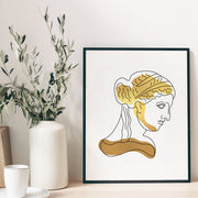 Ancient Greece Hellenic 1 Gold Lifestyle Print