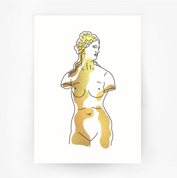 Ancient Greece Hellenic 2 Venus de Milo Gold Print