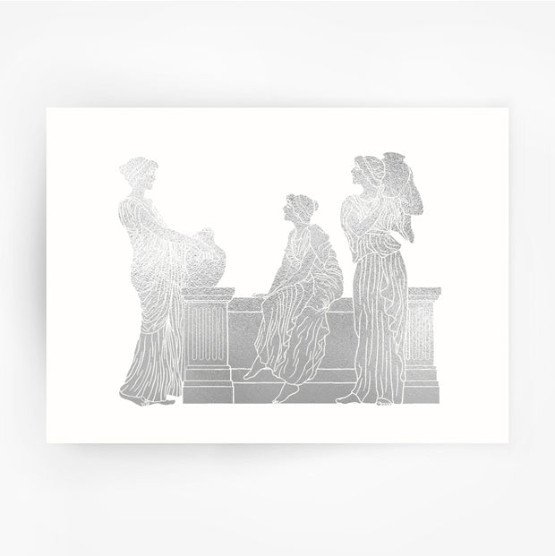 Ancient Greece Hellenic 6 Greek Women Silver Print