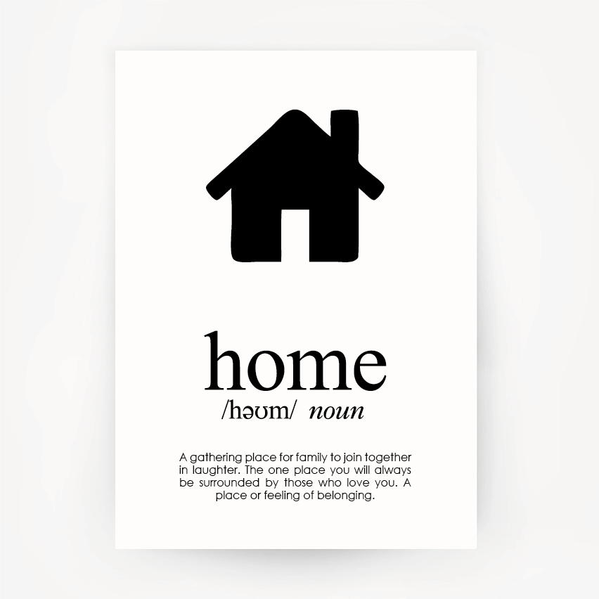 Home Keepsake Black Print