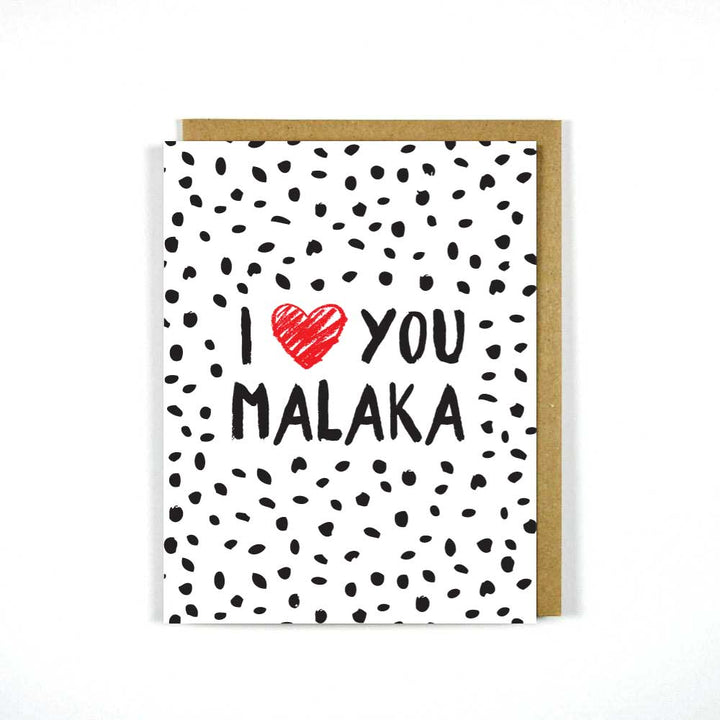 Greek Greeting Card I Love You Malaka