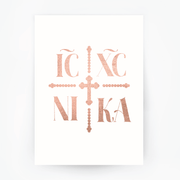 ICXC NIKA Rose Gold Foil Print