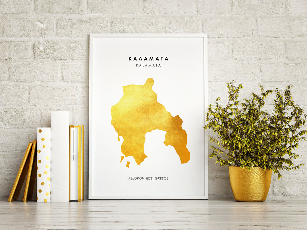 Map KALAMATA Art Foil Print