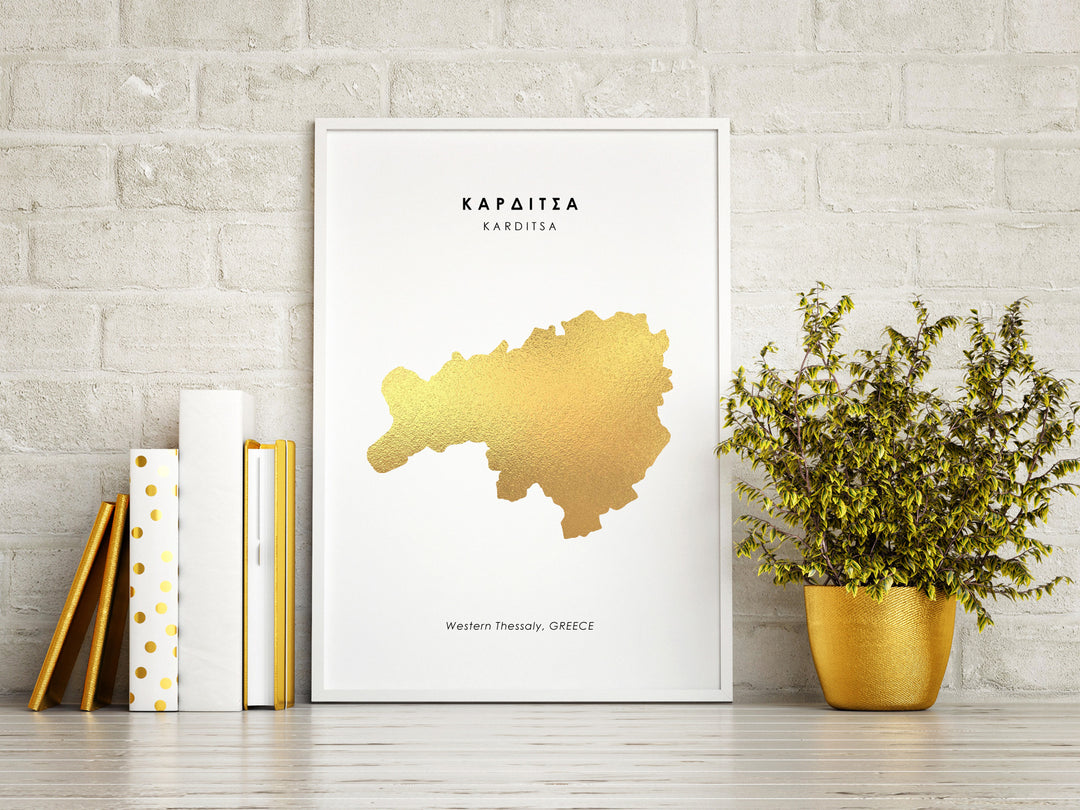 Map KARDITSA Art Foil Print