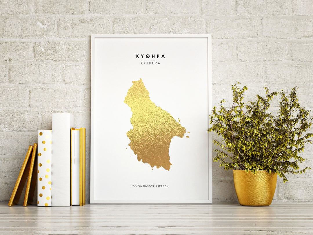 Map KYTHERA Art Foil Print