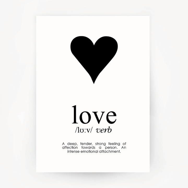 Love Keepsake Black Print