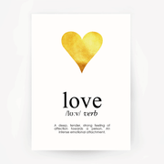 Love Keepsake Gold Foil Print