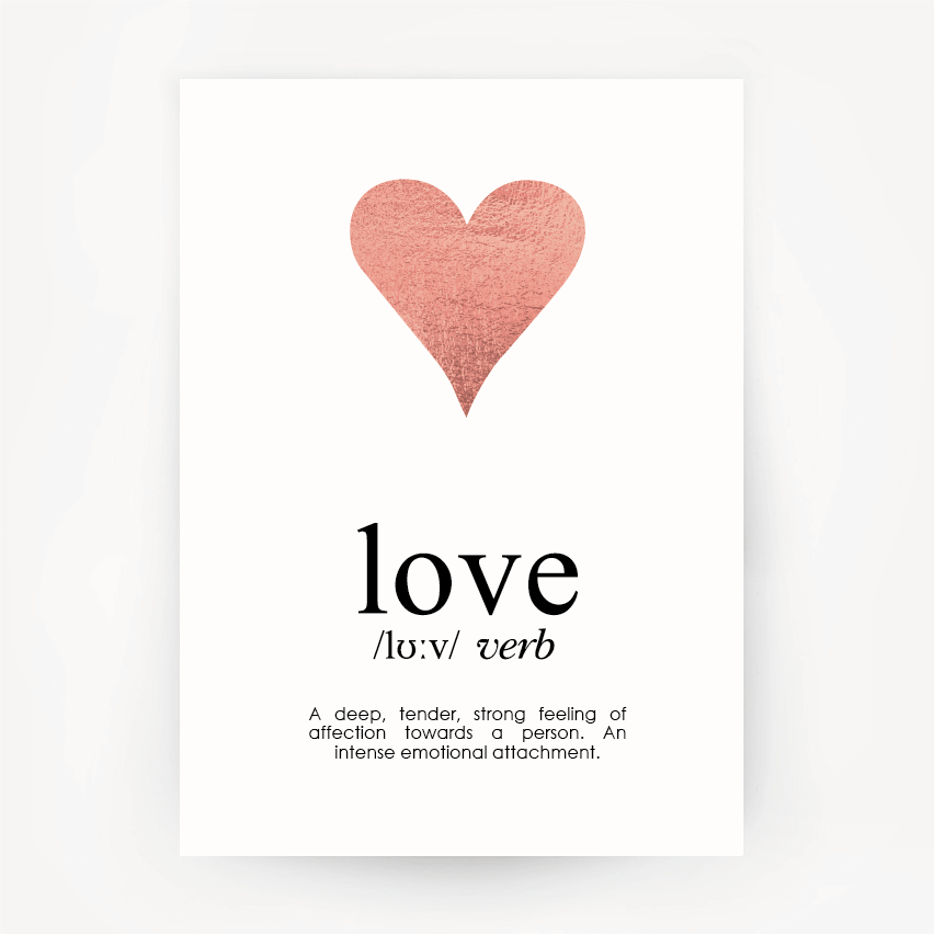 Love Keepsake Rose Gold Foil Print