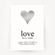Love Keepsake Silver Foil Print