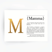 Italian Definition Art Print MAMMA Gold Foil