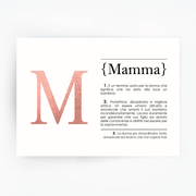 Italian Definition Art Print MAMMA Rose Gold Foil